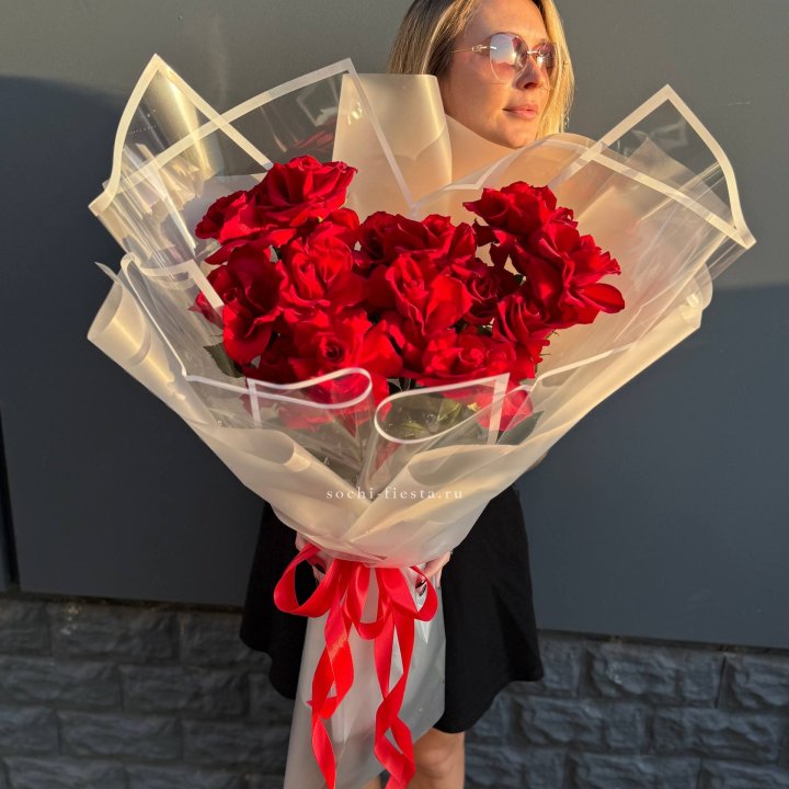 Букет  высоких роз 15 шт в Щёлкове