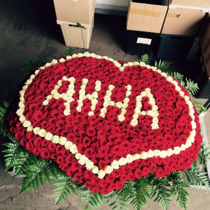 555 роз с именем в Щёлкове