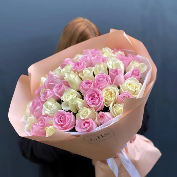 55 роз микс нежности в Щёлкове