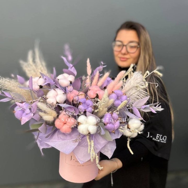 Авторский бокс с сухоцветами №4 в Щёлкове